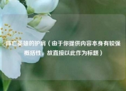 阵亡英雄的护肩（由于你提供内容本身有较强概括性，故直接以此作为标题）