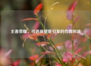 王者荣耀，可透视壁纸引发的作弊风波