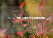 FIFA 16，带来足球游戏全新巅峰体验