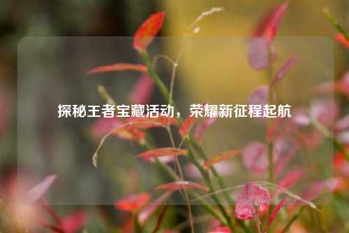 探秘王者宝藏活动，荣耀新征程起航