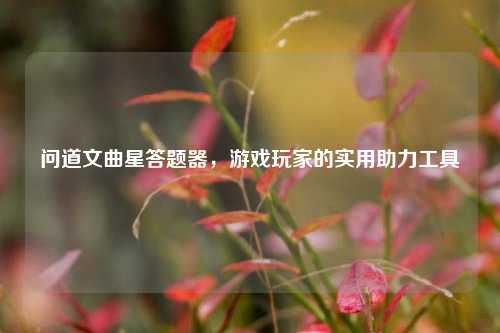 问道文曲星答题器，游戏玩家的实用助力工具