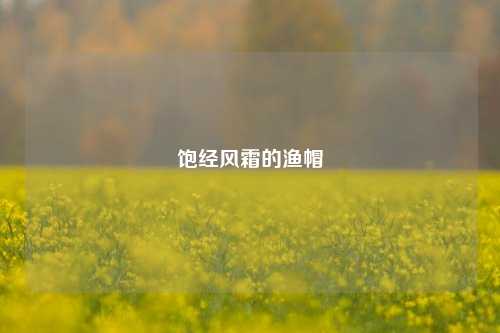 饱经风霜的渔帽