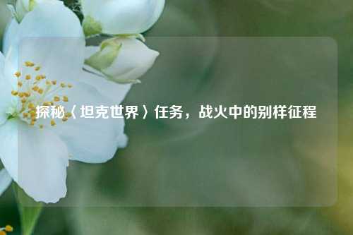 探秘〈坦克世界〉任务，战火中的别样征程