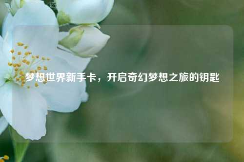 梦想世界新手卡，开启奇幻梦想之旅的钥匙
