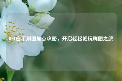 DNF白手刷图加点攻略,开启轻松畅玩刷图之旅