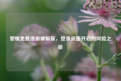 警惕免费漫画破解版，登录页面开启的风险之旅