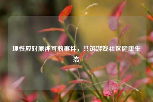 理性应对原神可莉事件，共筑游戏社区健康生态