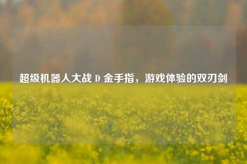 超级机器人大战 D 金手指,游戏体验的双刃剑