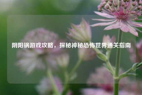 阴阳锅游戏攻略，探秘神秘恐怖世界通关指南