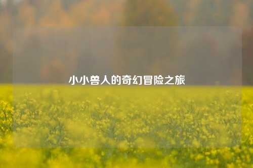 小小兽人的奇幻冒险之旅