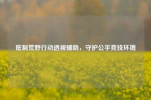 抵制荒野行动透视辅助，守护公平竞技环境