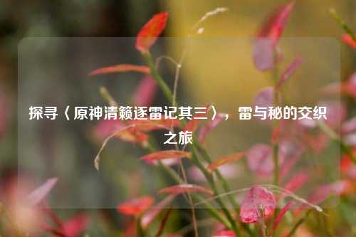 探寻〈原神清籁逐雷记其三〉，雷与秘的交织之旅