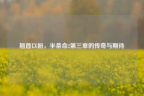 翘首以盼，半条命2第三章的传奇与期待
