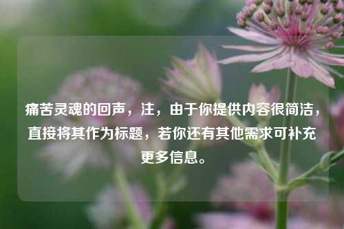 痛苦灵魂的回声，注，由于你提供内容很简洁，直接将其作为标题，若你还有其他需求可补充更多信息。