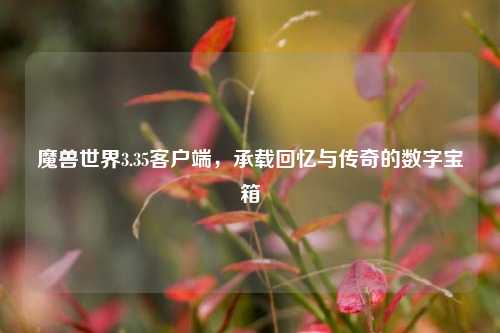 魔兽世界3.35客户端，承载回忆与传奇的数字宝箱